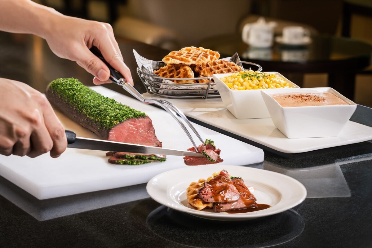L'Espresso carving station at Goodwood Park Hotel