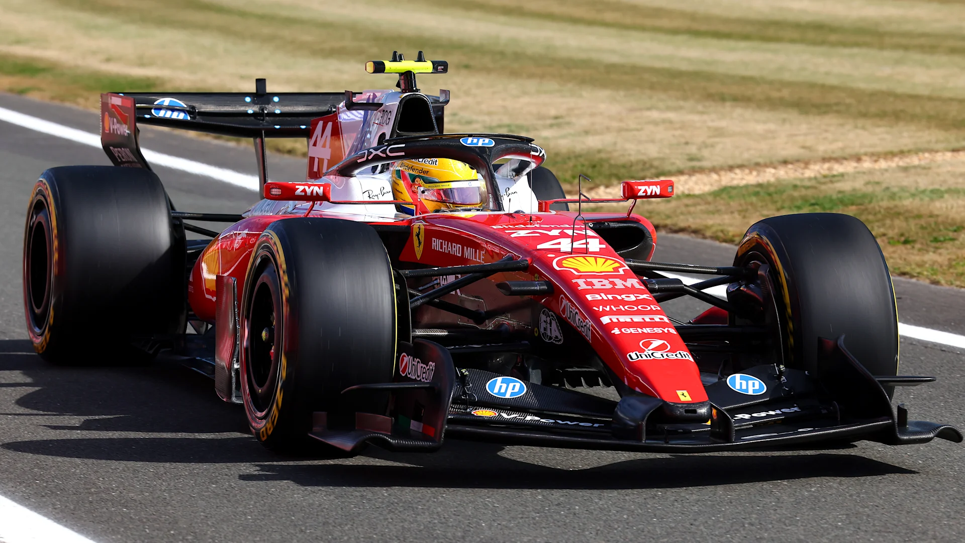 Lewis Hamilton in Ferrari colours during the 2026 Formula 1 season