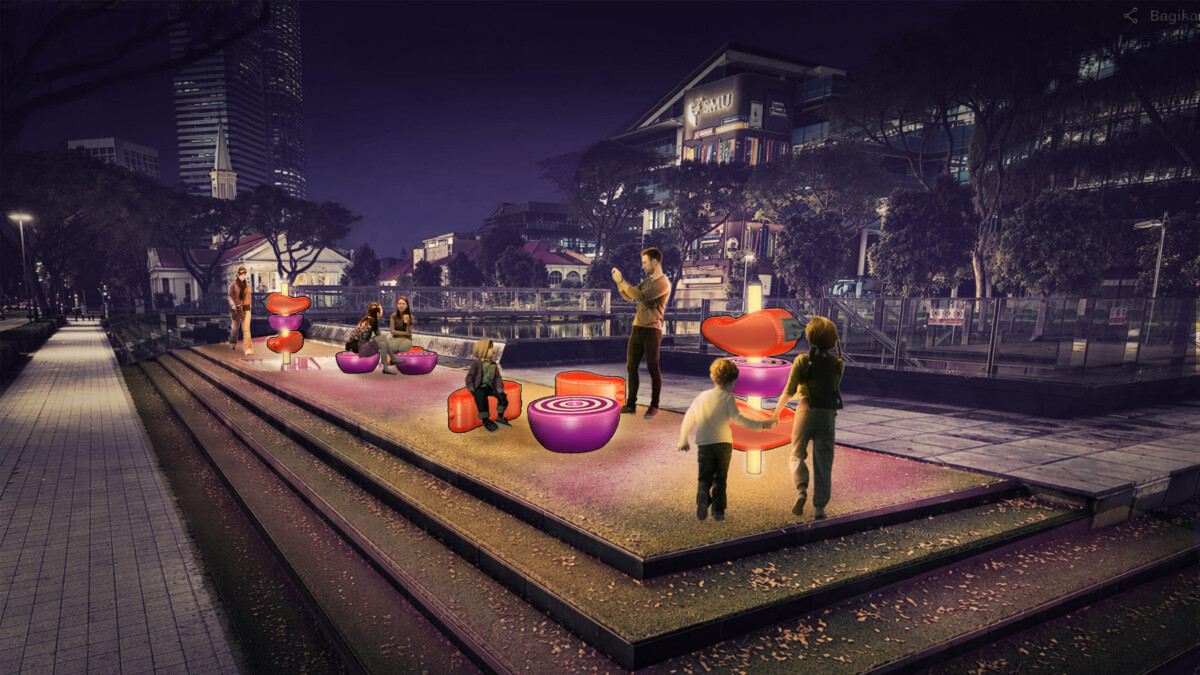 Light Together Bras Basah.Bugis 2026 - artist impression of Arup's installation