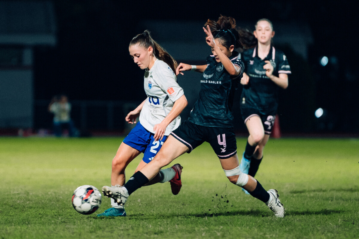 Lion City Sailors Women in WPL action against Geylang International