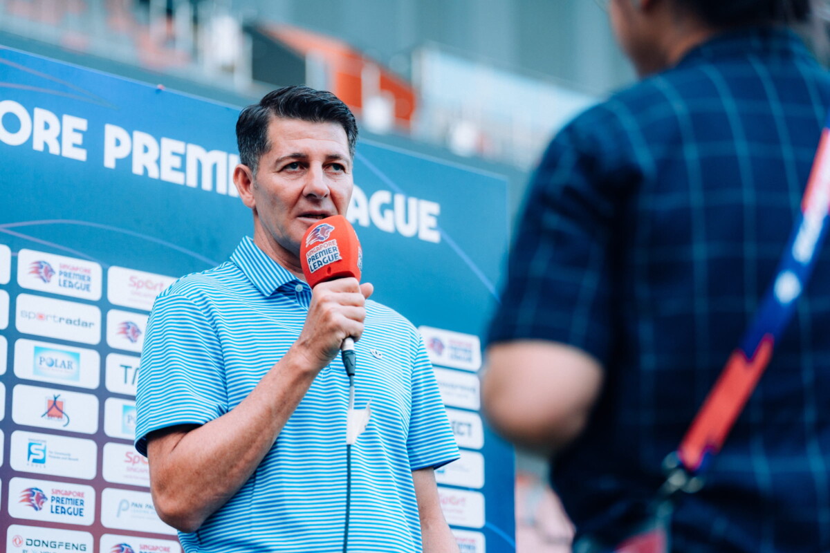 Lion City Sailors head coach Jesus Casas during the Singapore Premier League 2026 title push