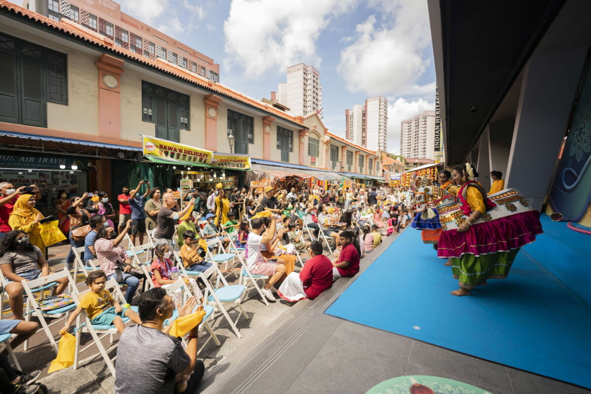 Crowds along Campbell Lane at the Little India Street Festival