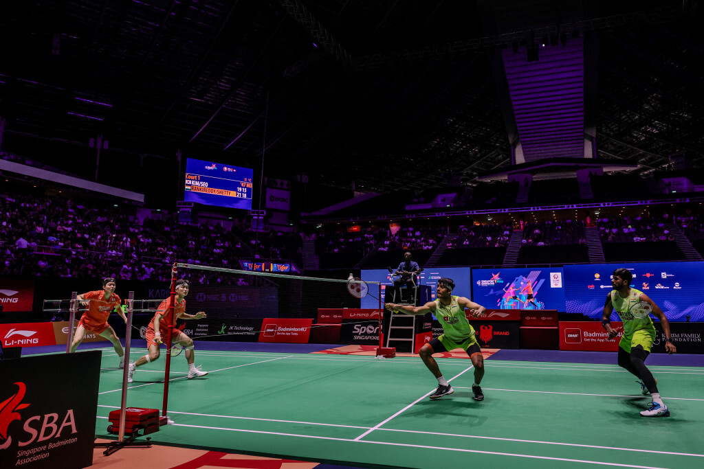 Loh Kean Yew in action at the KFF Singapore Open 2026