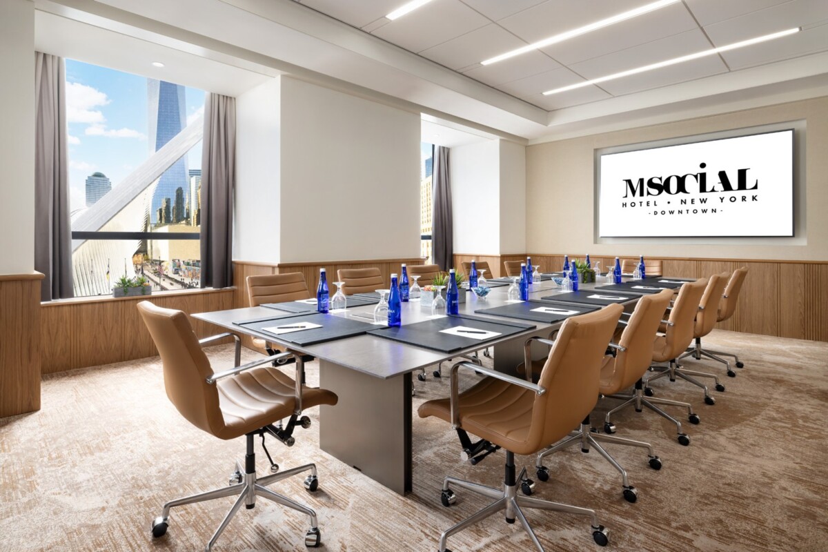 Meeting room at M Social Hotel New York Downtown. Image: Millennium Hotels and Resorts