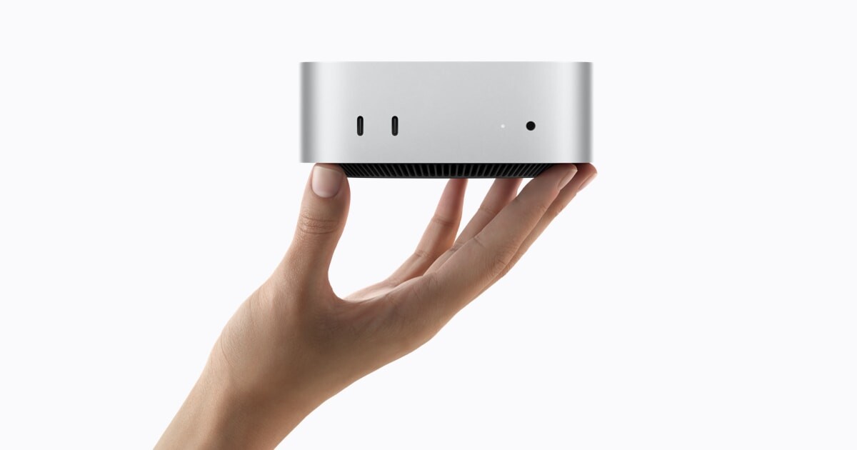 New Mac mini M6 Singapore price, shown in Apple's product image of the silver desktop