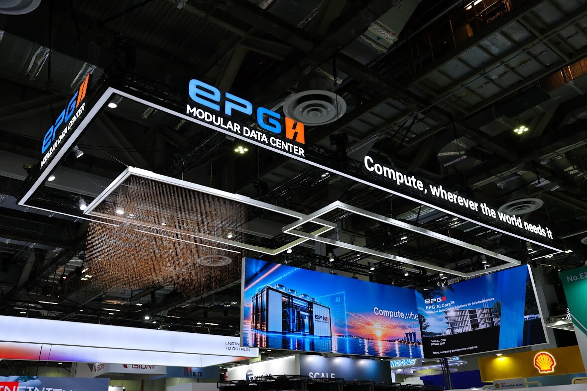 The AeroLev 1850 cooling platform on display at MagPro's booth, Data Centre World Asia 2026.