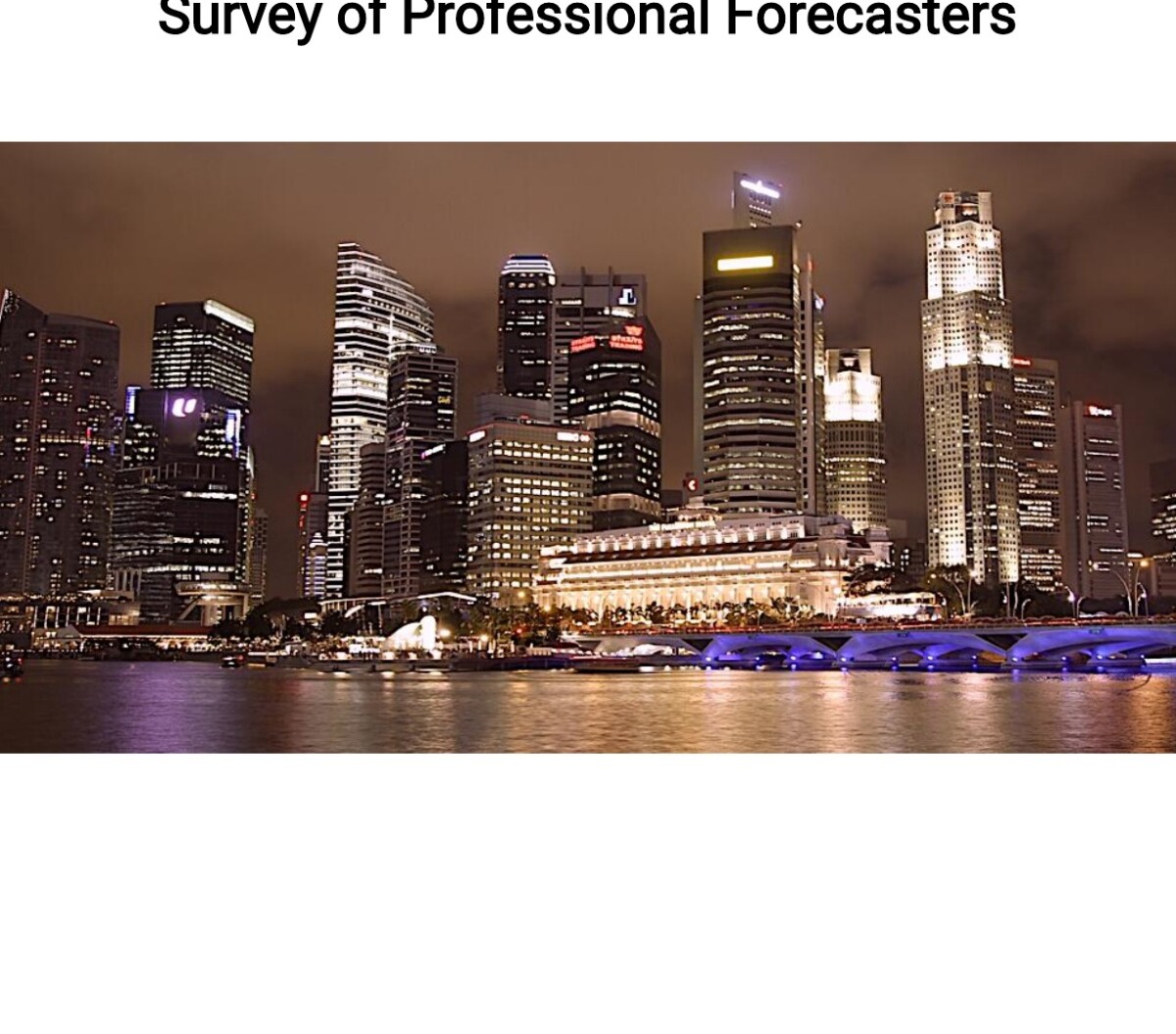 Singapore skyline at night on the cover of the MAS Survey of Professional Forecasters, September 2026