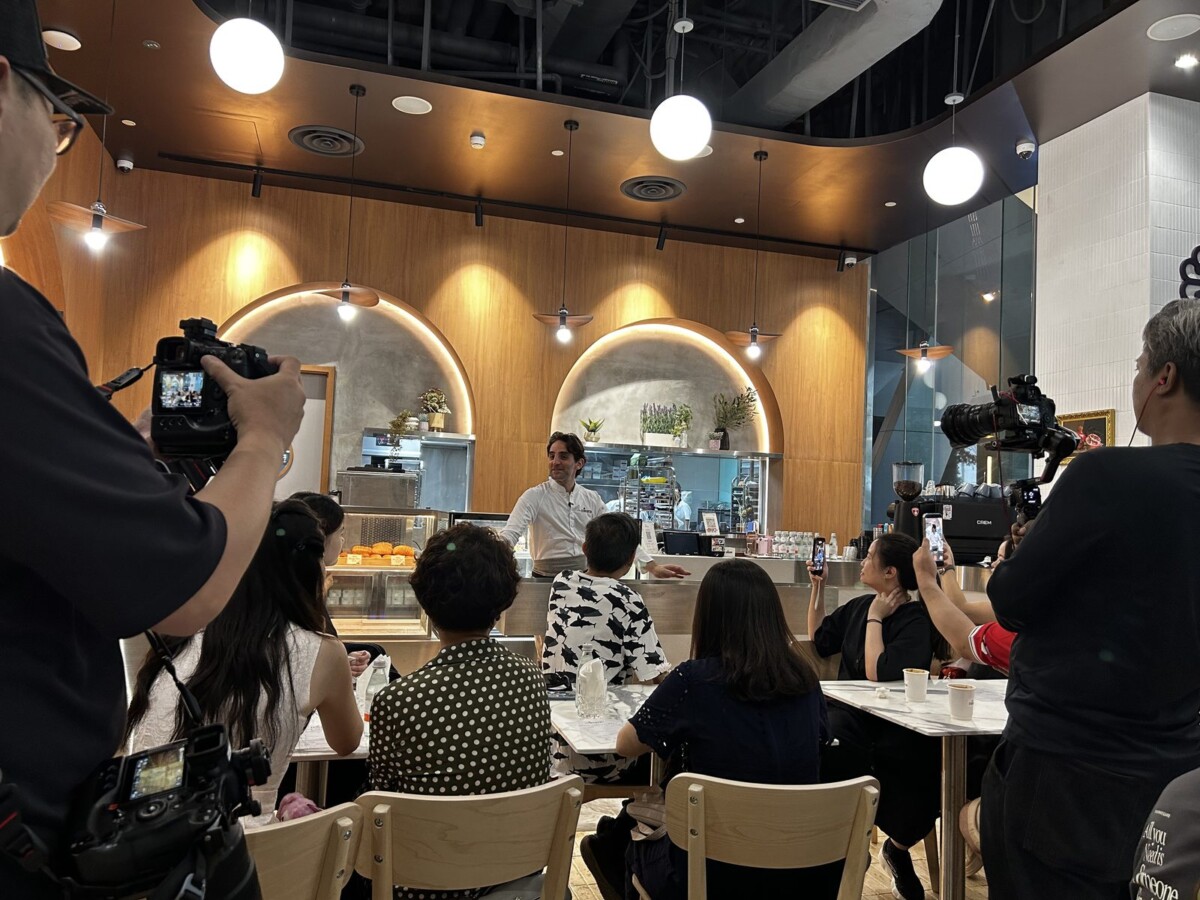 Chef Domenico Dom Giammarella presenting at Mimmo Bakery Singapore