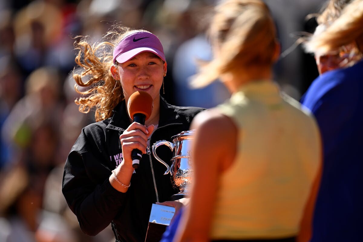 Mirra Andreeva Roland Garros 2026 champion Suzanne Lenglen Cup