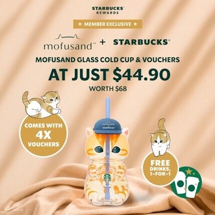 Mofusand + Starbucks Singapore collectable