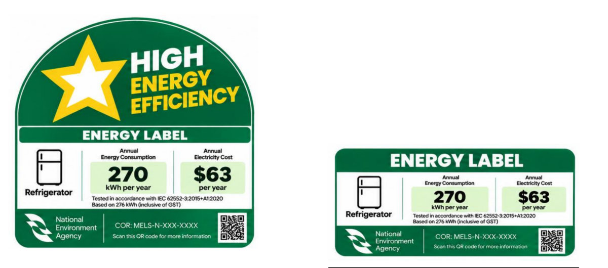 NEA's proposed Energy Label and Energy Label with High Energy Efficiency Mark
