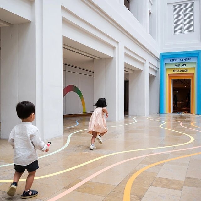 Children exploring artworks at National Gallery Singapore