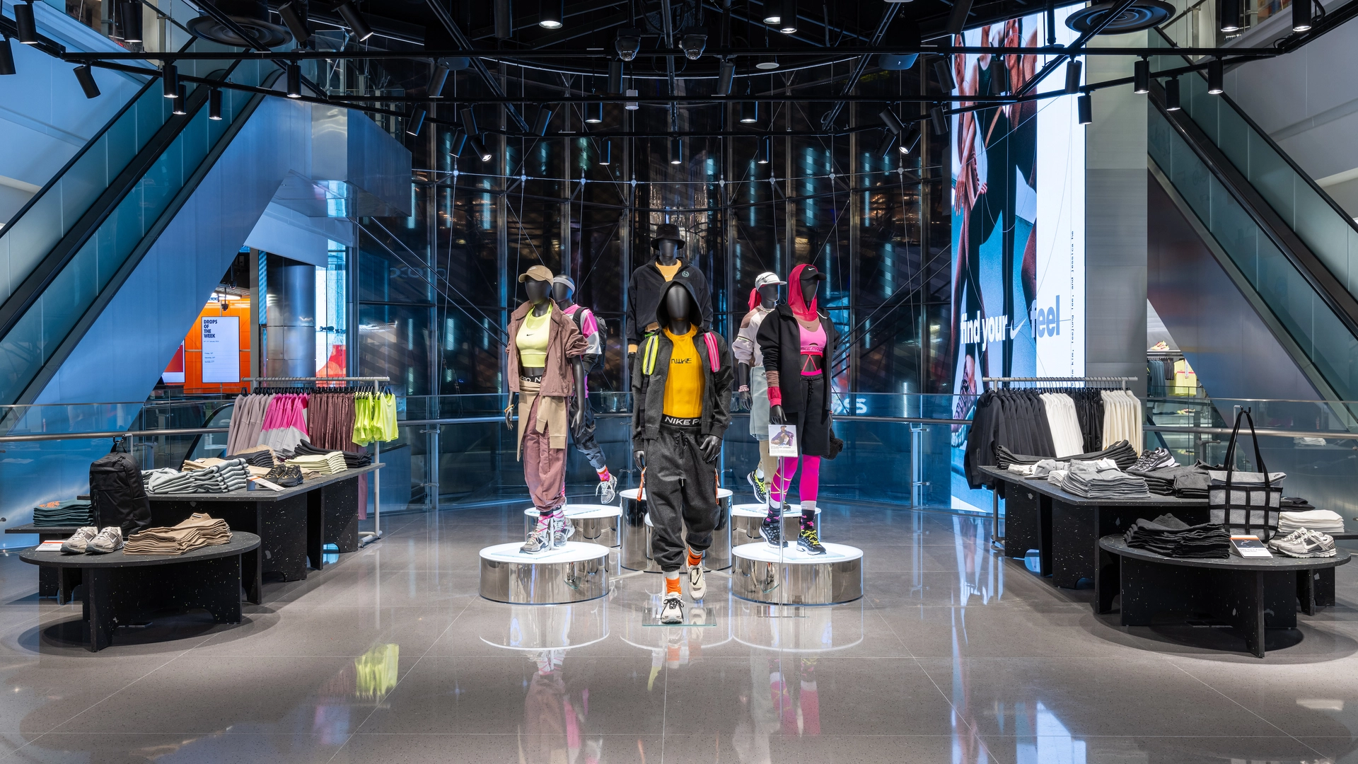 Nike Orchard Road’s first-floor retail space is a more realistic Singapore visual reference than repeating white-background product images.