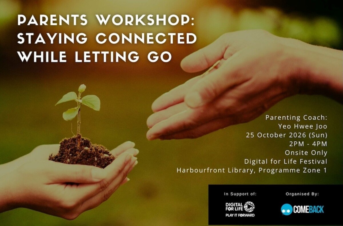 Parents workshop Staying Connected with your Gaming Child while Letting Go, Harbourfront Library, 25 October