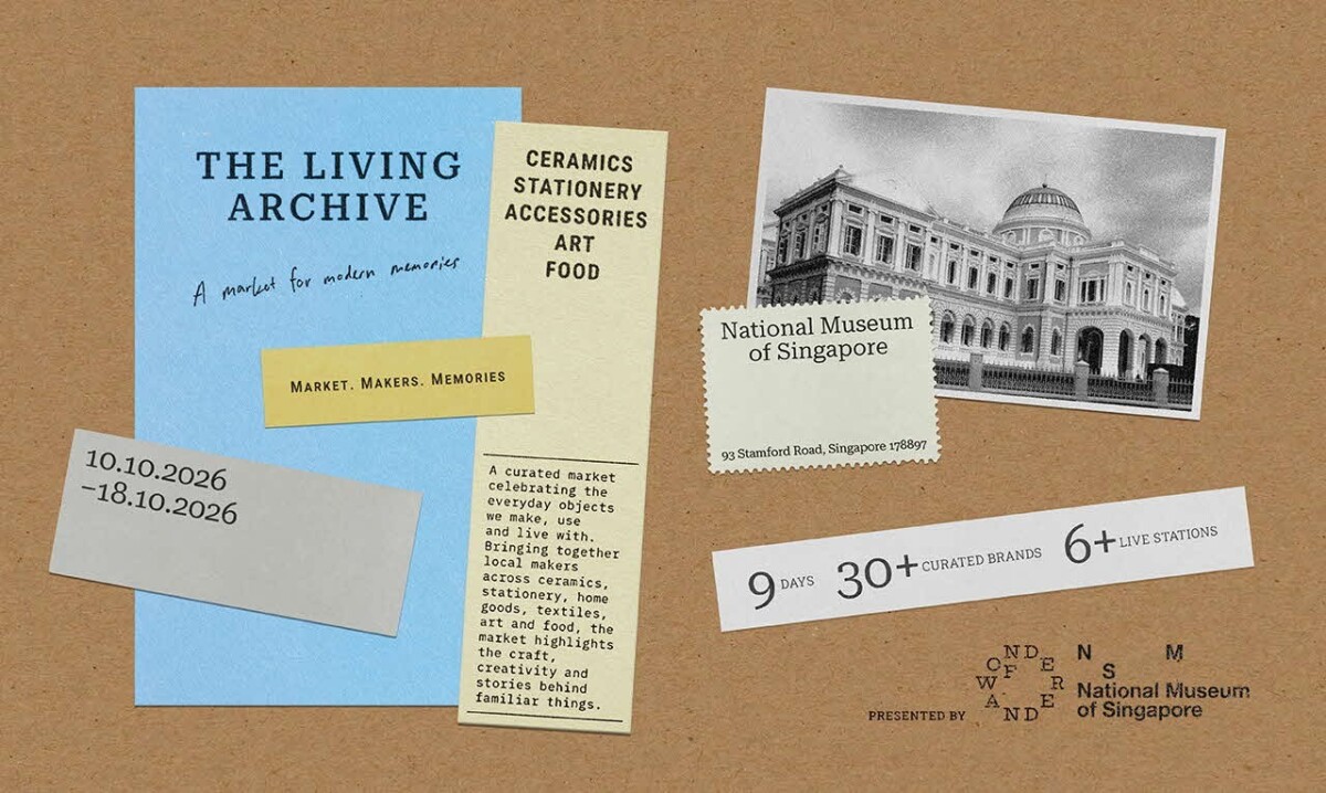 The Living Archive market at the National Museum of Singapore, 10 to 18 October 2026