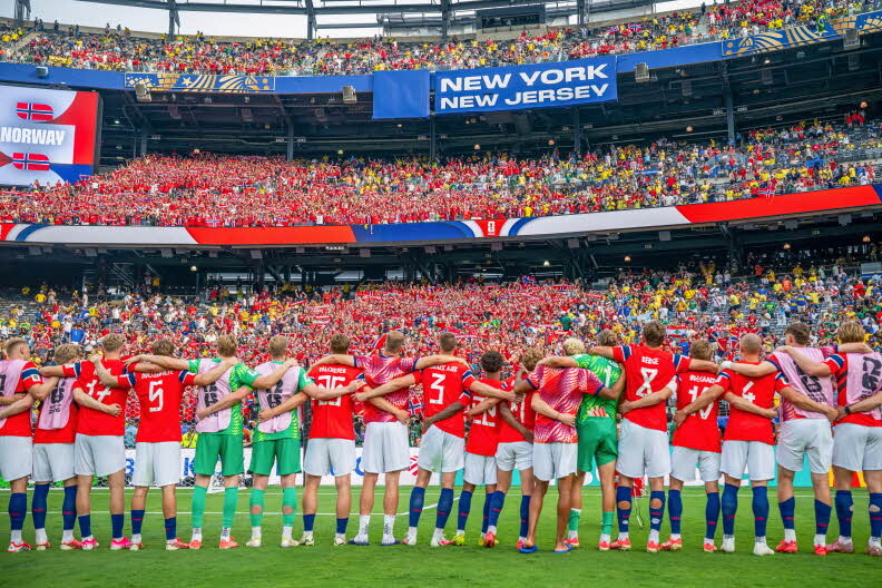 Norway Brazil World Cup 2026 Haaland brace celebration at MetLife Stadium