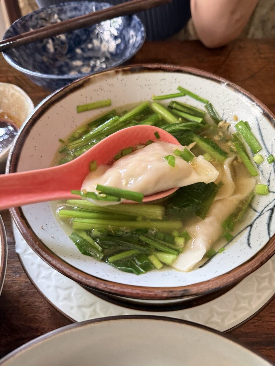 Chicken wonton soup at NUC Kitchen and Bar Saigon, with skin a bit thick