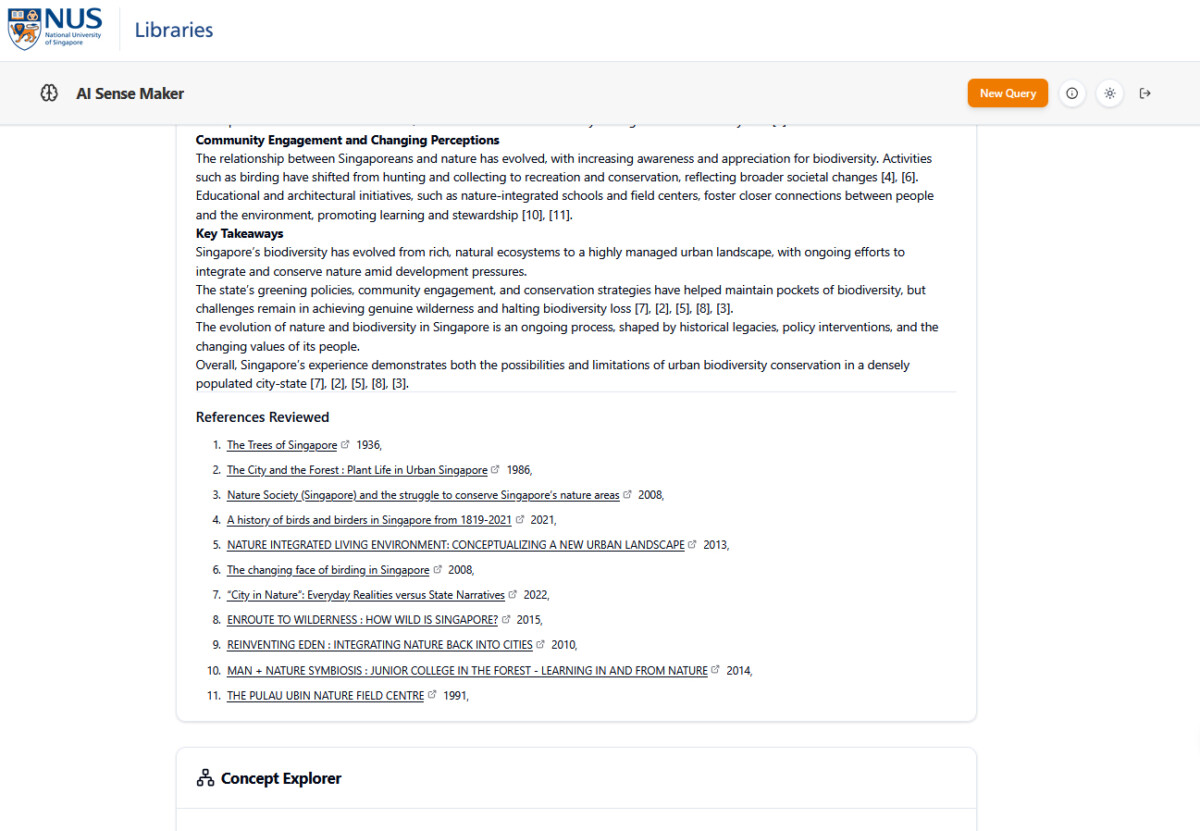 AI Sense Maker source list for independent verification