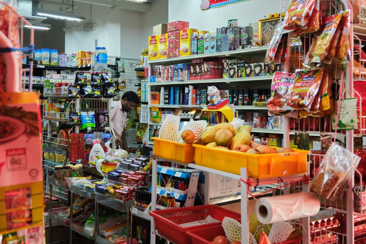 Interior of Hoseh Global Minimart in Punggol