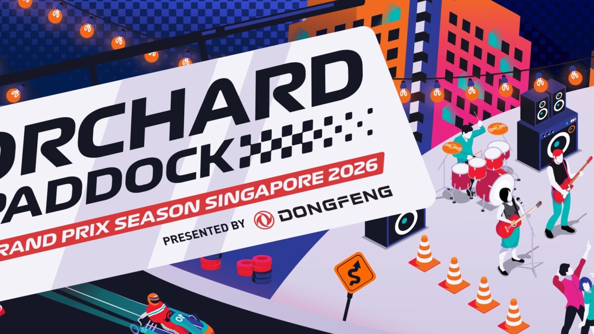 Orchard Paddock race-week key visual for Ngee Ann City Civic Plaza nights