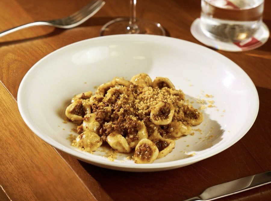 Orecchiette pasta dish served at Osteria Mozza, Hilton Singapore Orchard