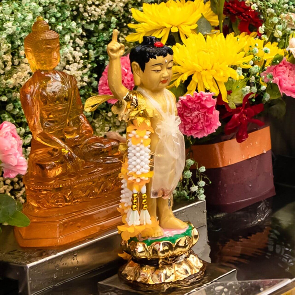 Bathing the Baby Buddha Vesak ritual