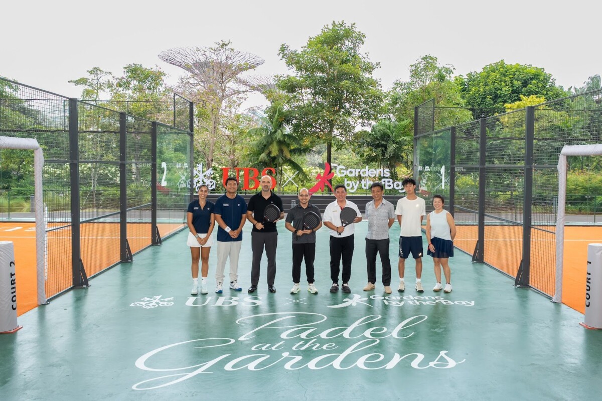 Padel courts on the West Lawn at Gardens by the Bay