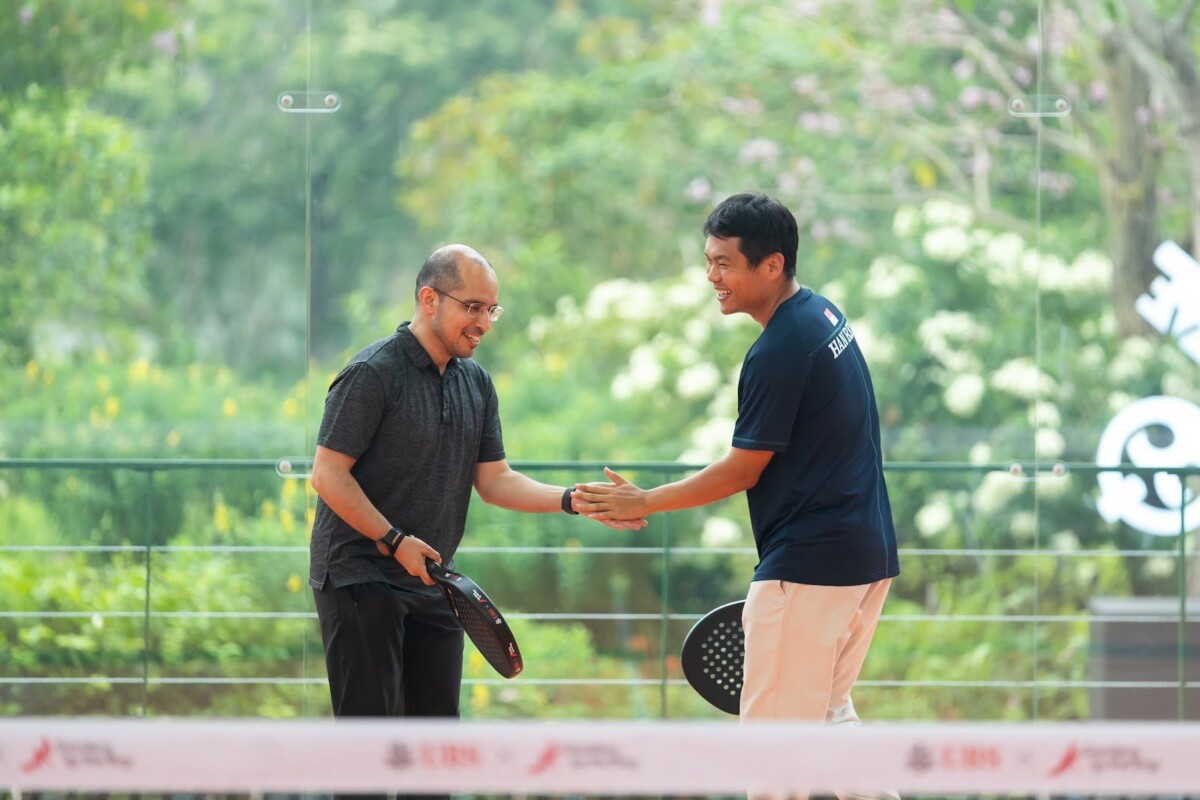 Players at Padel at the Gardens by the Bay