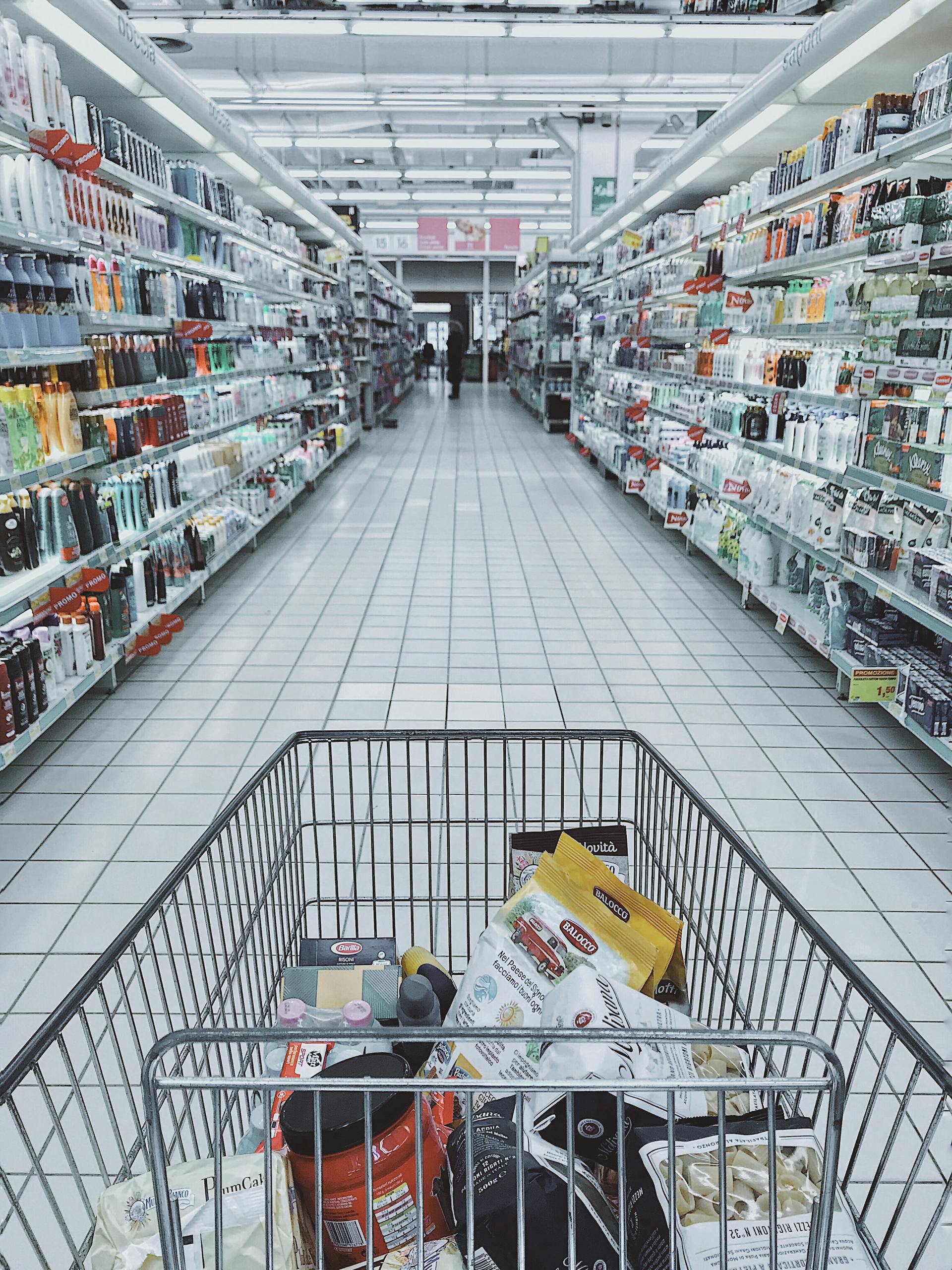 Shoppers browsing deals at a Giant supermarket in Singapore