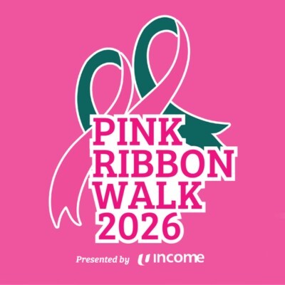 Pink Ribbon Walk 2026 event artwork for the Breast Cancer Foundation walk