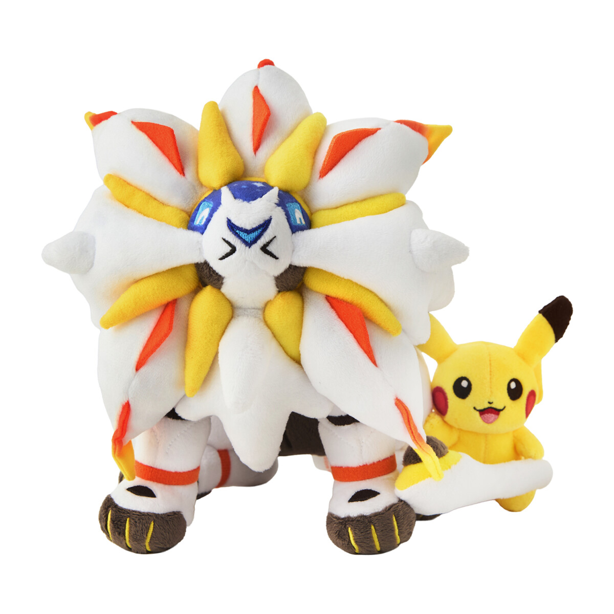 Pokémon Center SINGAPORE Solgaleo and Pikachu plush toys