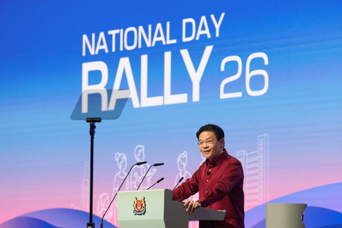 PM Lawrence Wong setting out Singapore's long-term island plans at National Day Rally 2026
