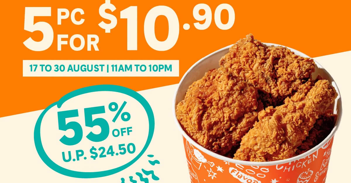 Popeyes Chicken Mania Bucket at 10.90 August 2026 promotion banner