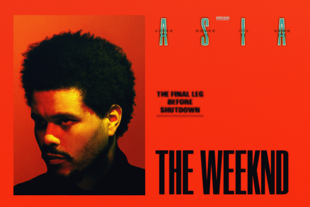 The Weeknd After Hours Til Dawn Tour Asia key art with The Weeknd portrait