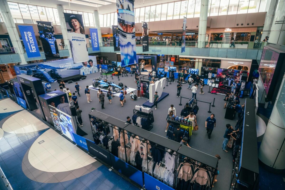 Williams F1 Fan Zone in the Marina Square central atrium, open to 13 October