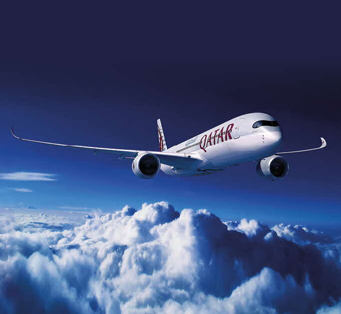 Qatar Airways promotional square image from DBS privileges campaign