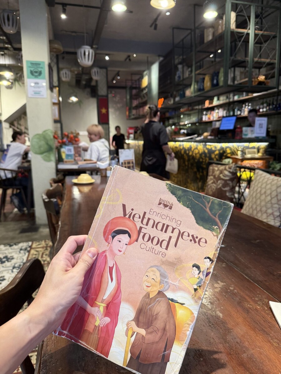 Quan Bui Saigon menu cover branded Enriching Vietnamese Food Culture