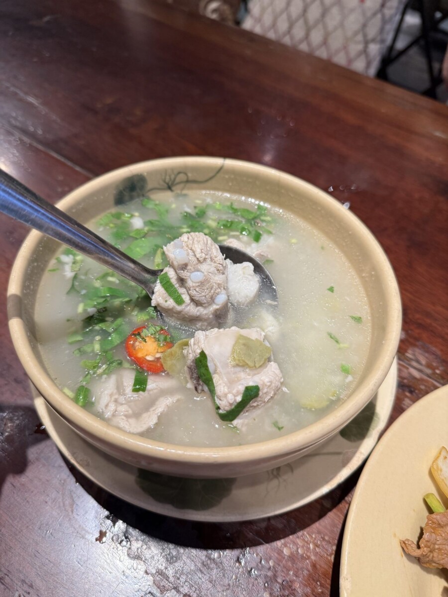 Clear spare rib soup at Quan Bui Saigon, sour and appetising