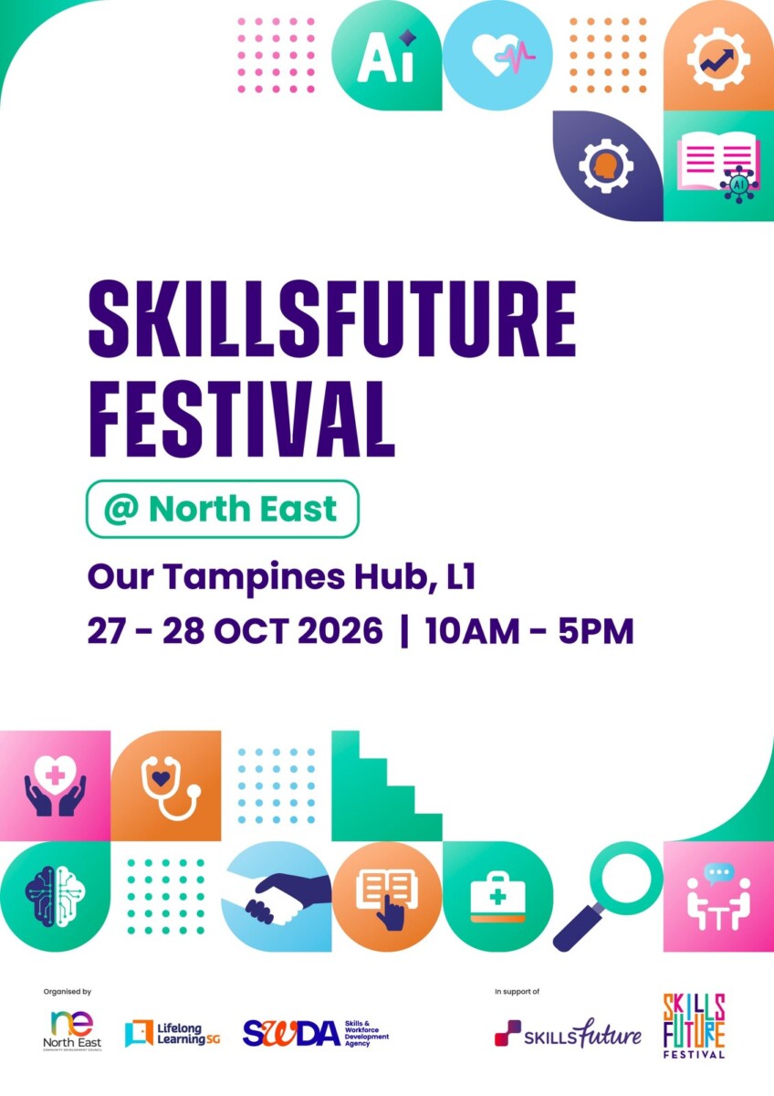 Official SkillsFuture Festival @ North East poster for 27-28 October 2026 at Our Tampines Hub