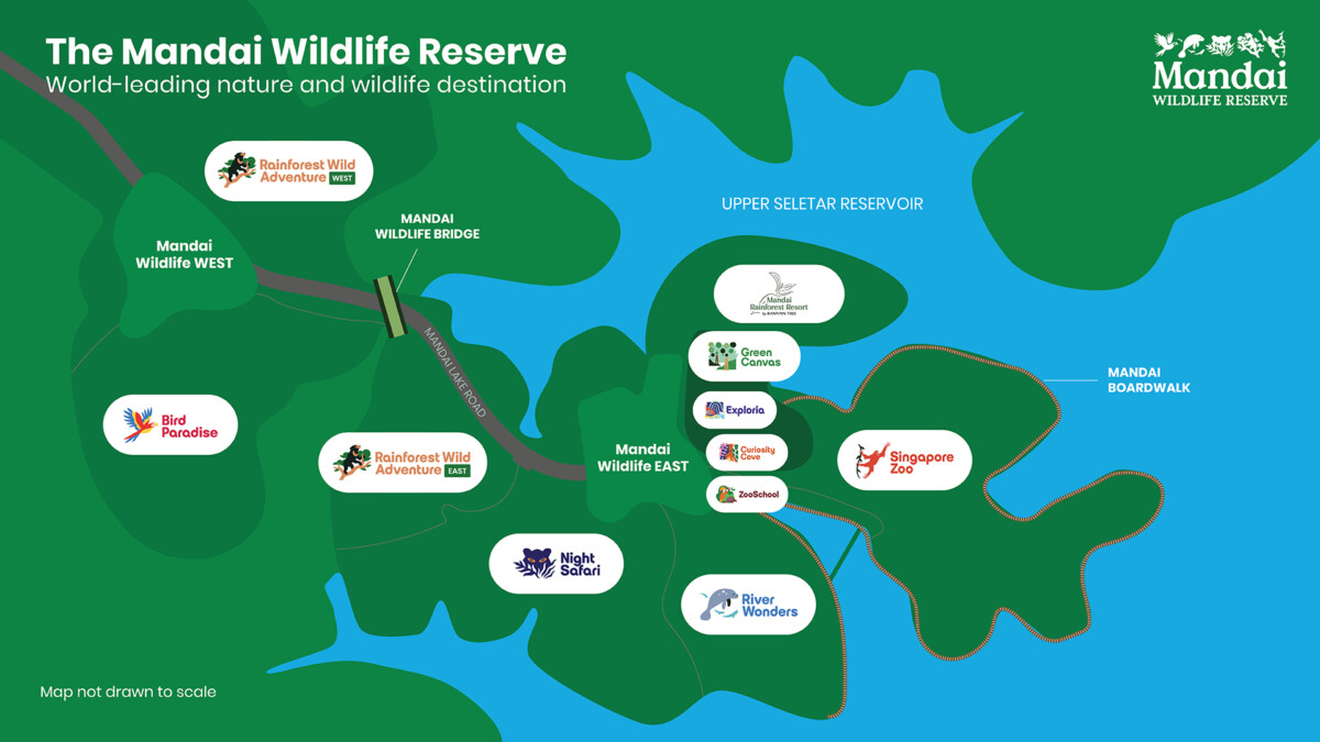 Rainforest Wild Adventure two zones east west Mandai