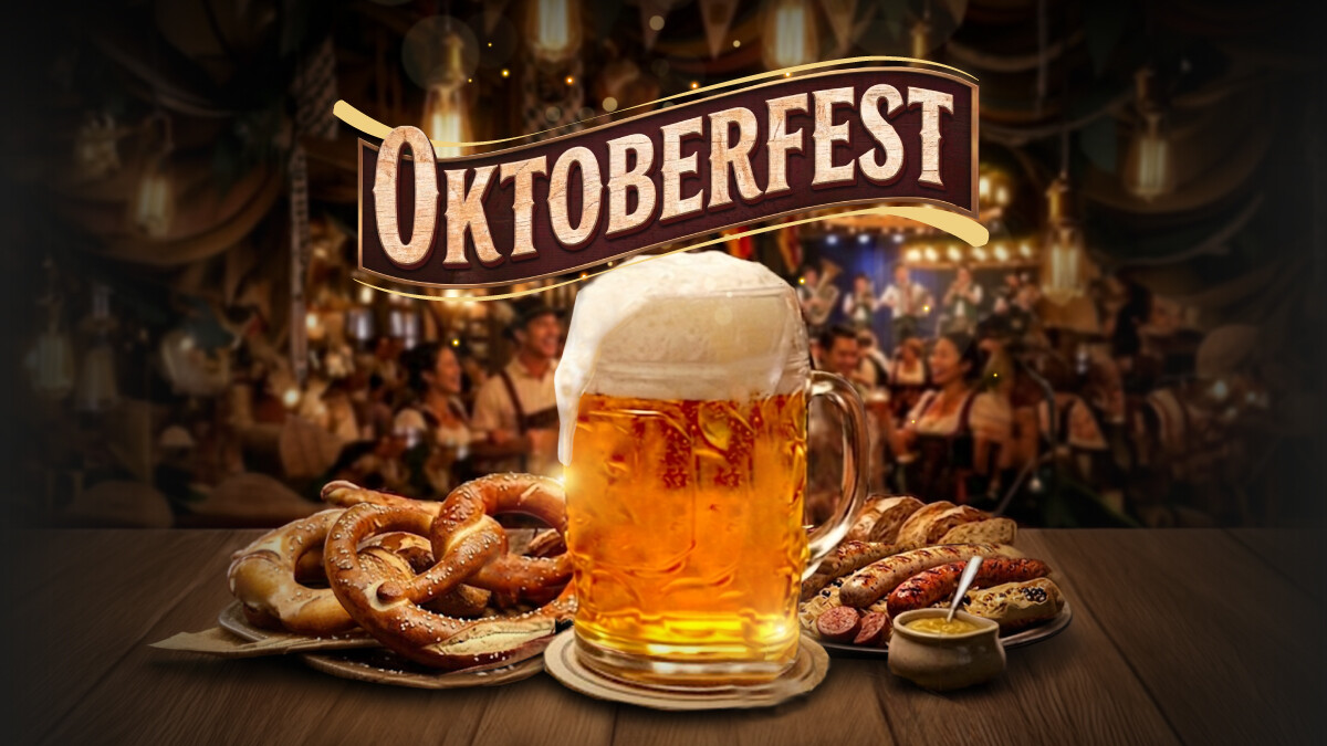 Official Oktoberfest at Adventure Cove Waterpark promotional artwork from Resorts World Sentosa