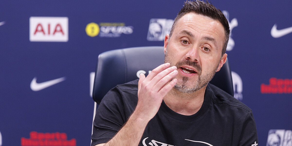 Roberto De Zerbi speaks at his first Tottenham Hotspur press conference