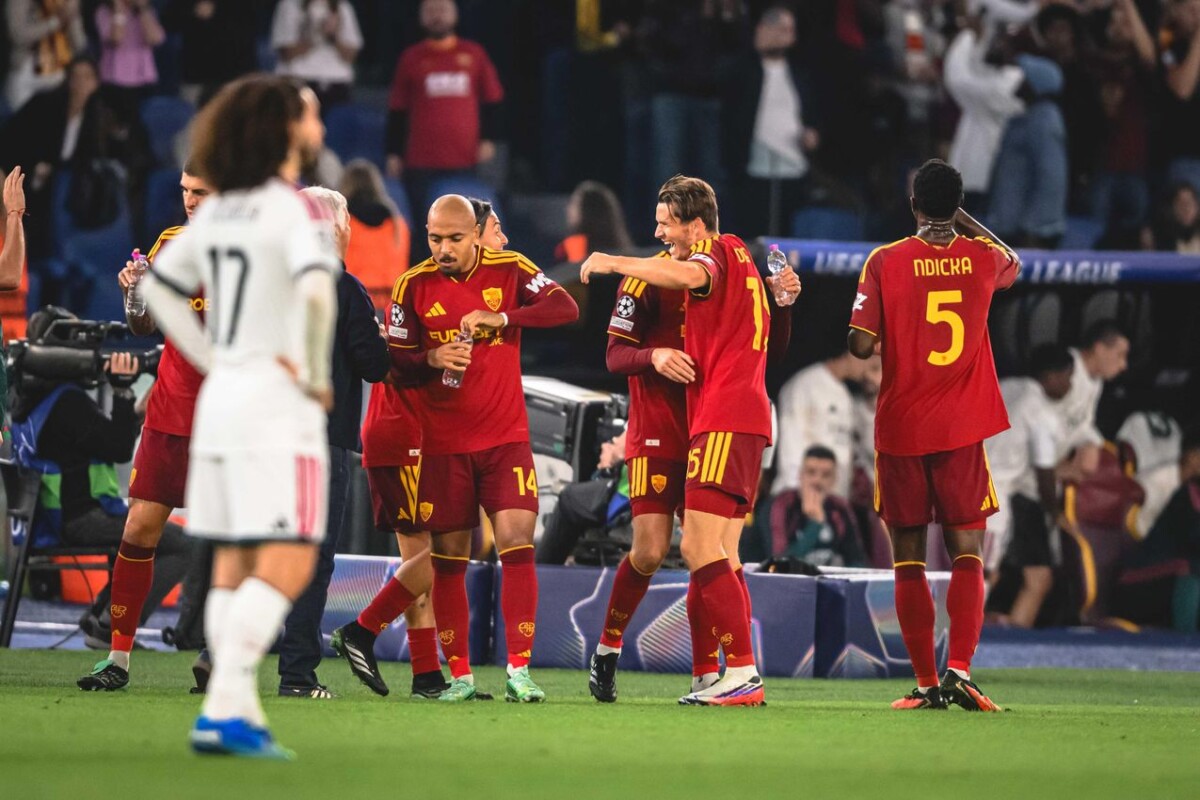 Real Madrid attack against Roma in the Champions League at the Stadio Olimpico