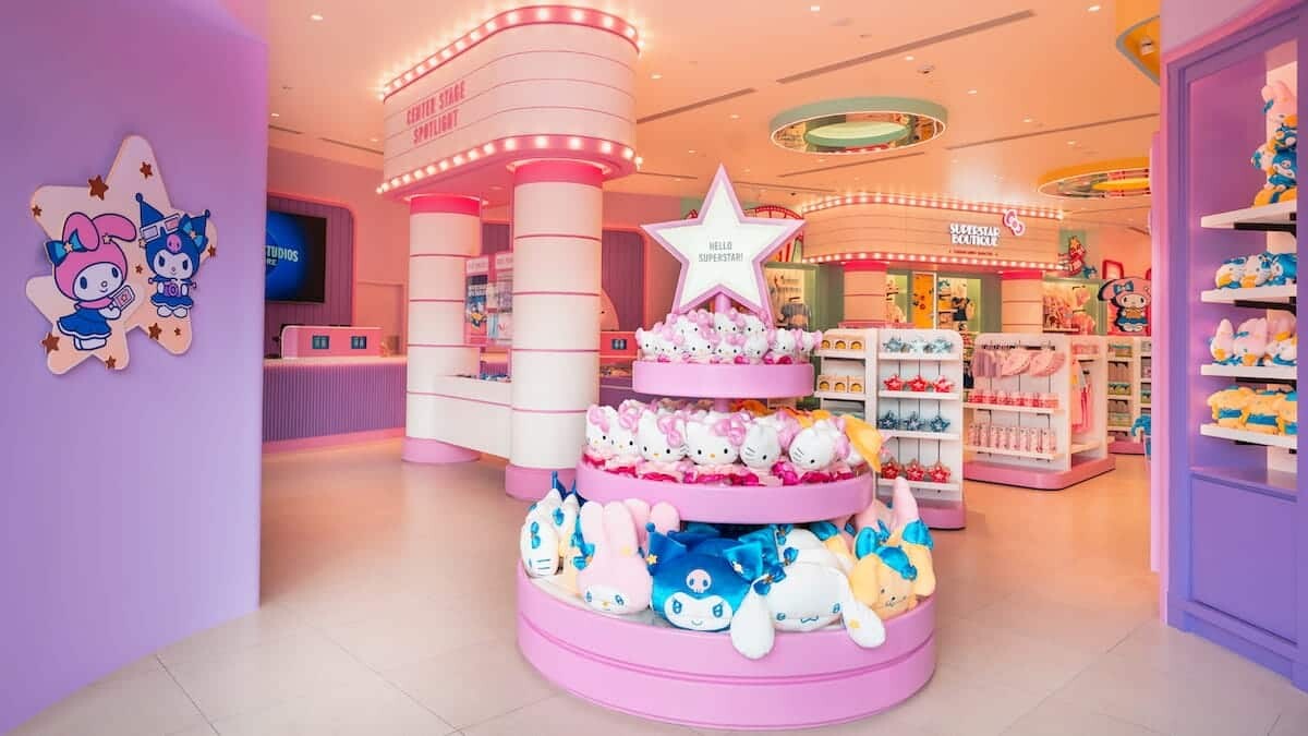 Sanrio merchandise and themed treats at Universal Studios Singapore