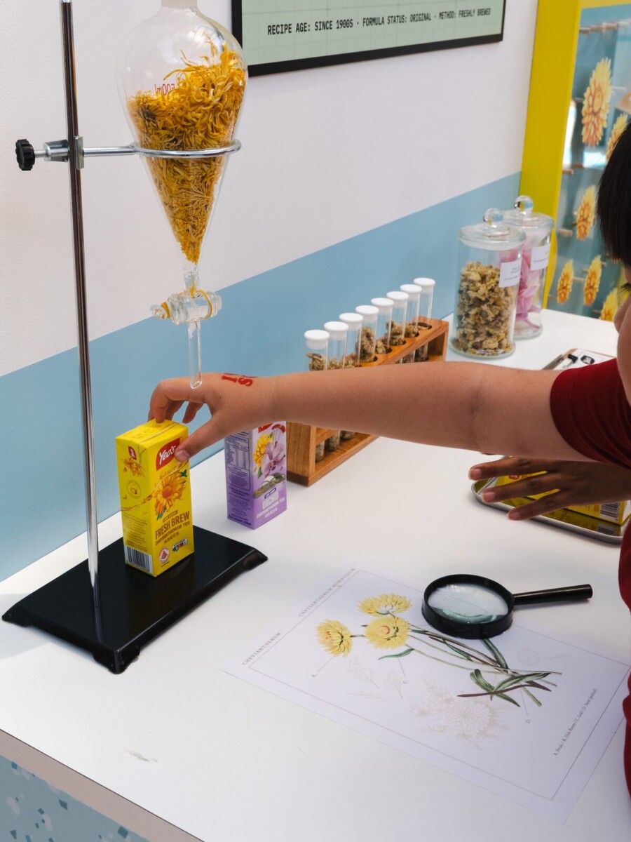 What's Brewing chrysanthemum tea station at School of Yeo's
