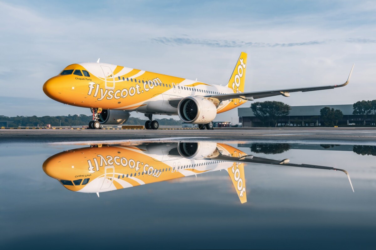 Scoot Airbus A320neo aircraft that will operate the new Singapore to Guiyang flights