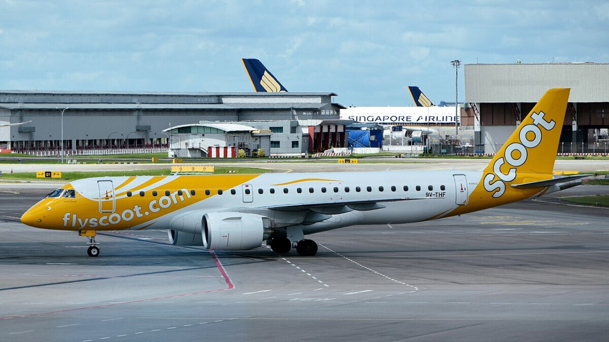 Scoot Embraer E190-E2 that flies new short-haul routes from Singapore