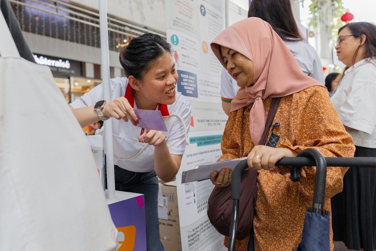 Singapore Cancer Society Courage Starts with a Check NBCAM 2026 launch at VivoCity