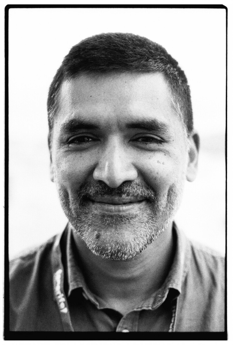 Black and white portrait of Gabriel Osorio Vargas, director of Brave Cat