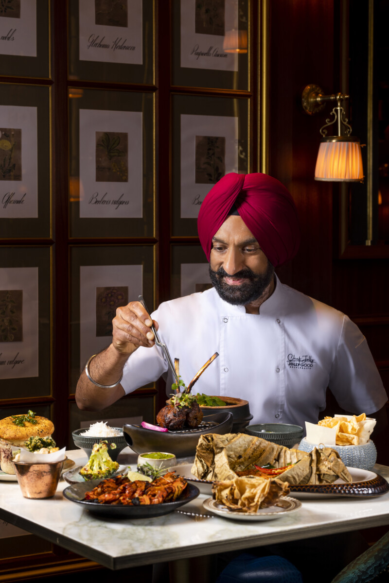 Chef Jolly presenting dishes at SHIKAR Singapore